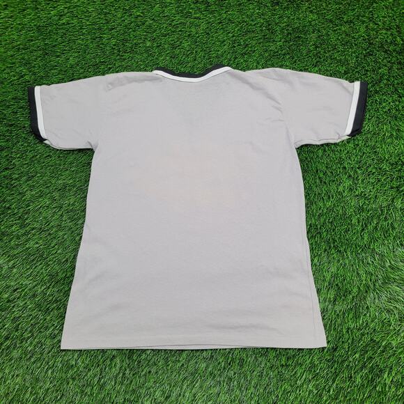 Vintage 90s St-Peter Ringer Shirt Medium 20x25 Gray - Picture 2 of 12